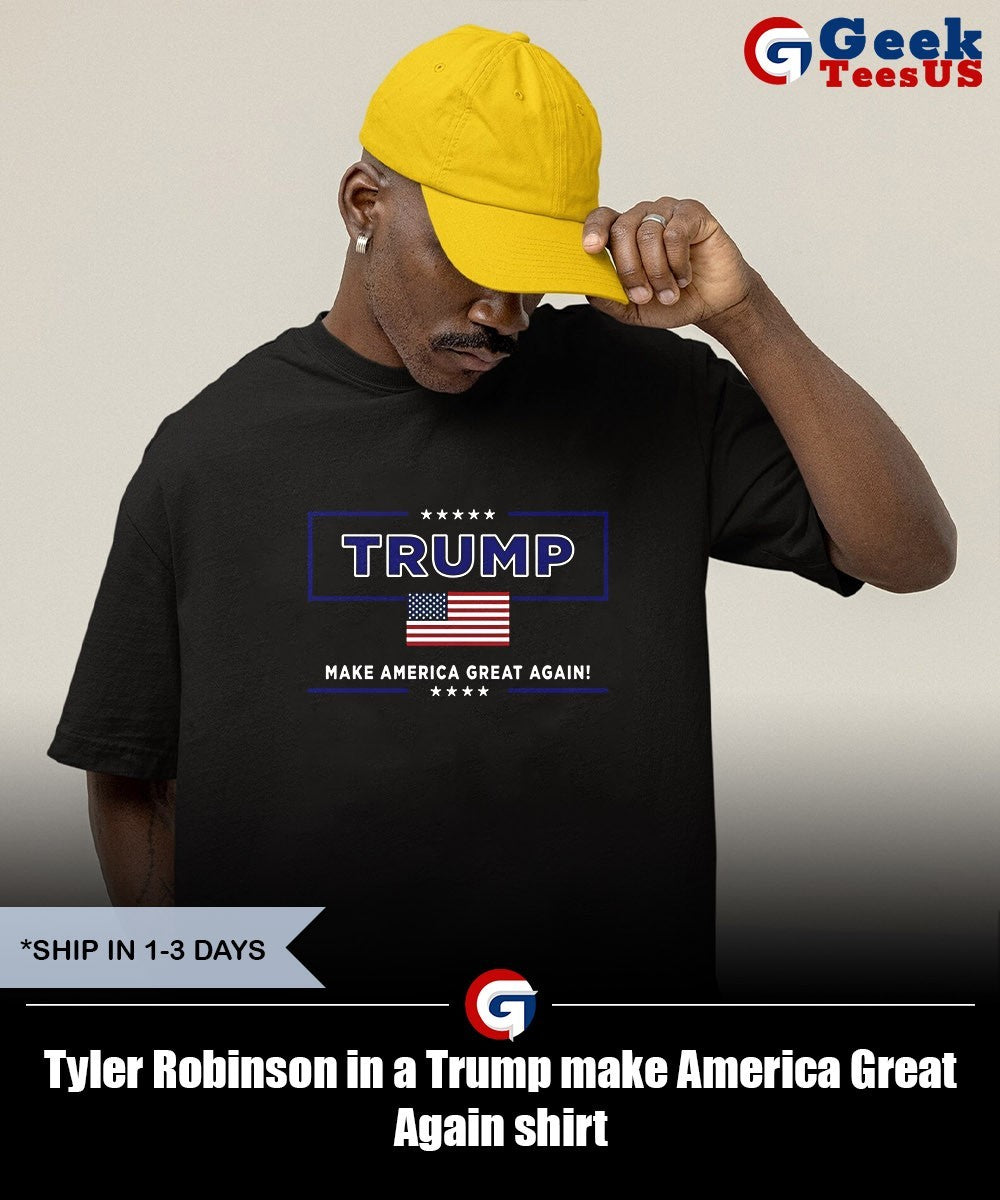 Tyler Robinson in a Trump make America Great Again shirt Unisex , , , Long Sleeve Tee