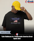 Tyler Robinson in a Trump make America Great Again shirt Unisex , , , Long Sleeve Tee