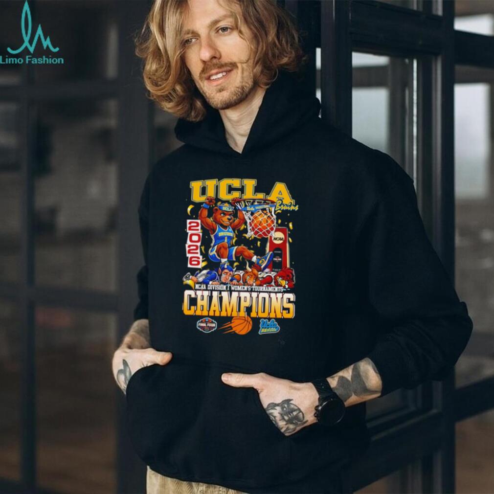 UCLA Bruins 2026 NCAA Women’s Tournament Champions Mascot Dunk Design T Shirt