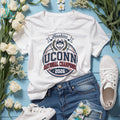 UConn Huskies 2026 National Champions Vintage Circle White T Shirt