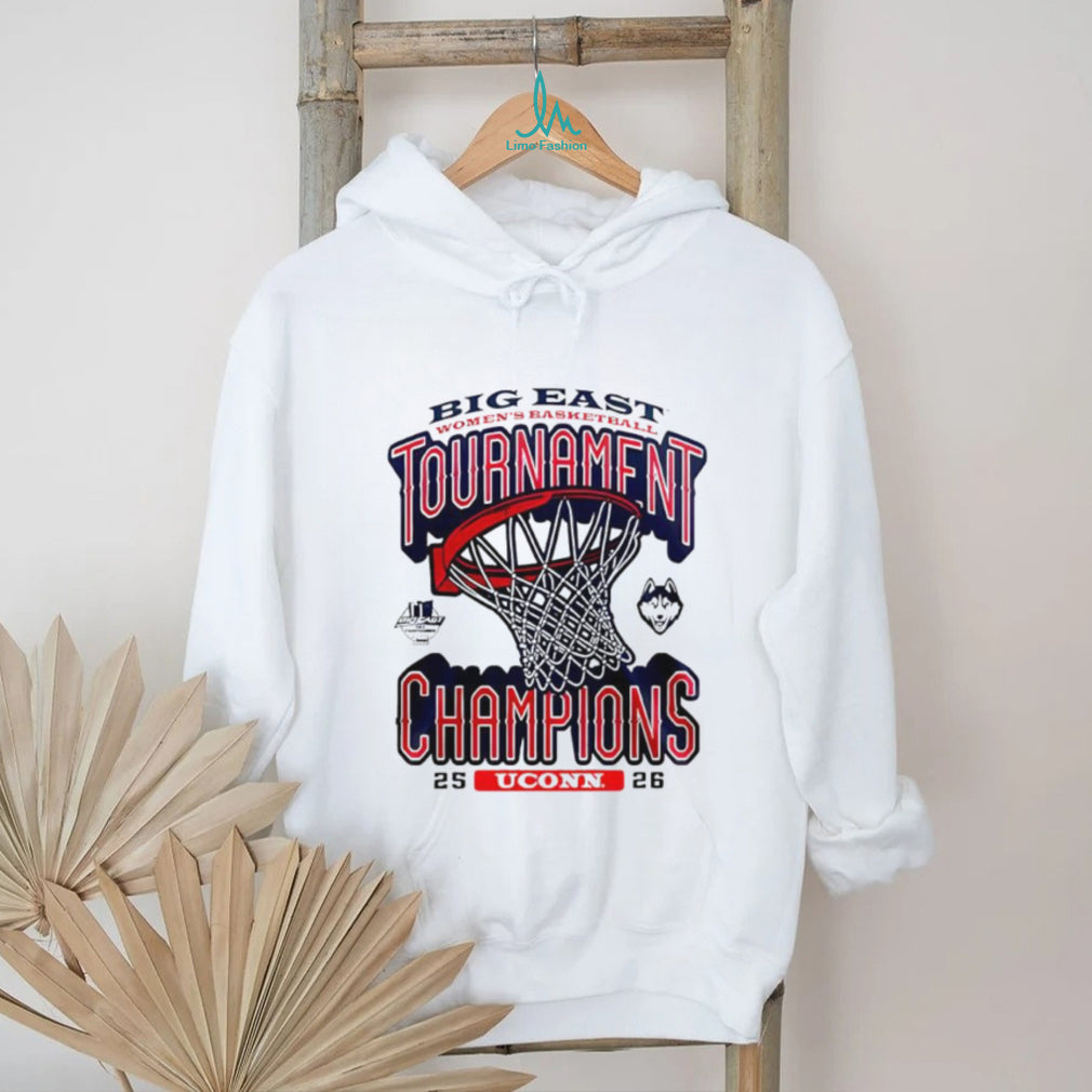 UConn Huskies Big East Women’s Basketball Tournament Champions 2025 2026 T Shirt