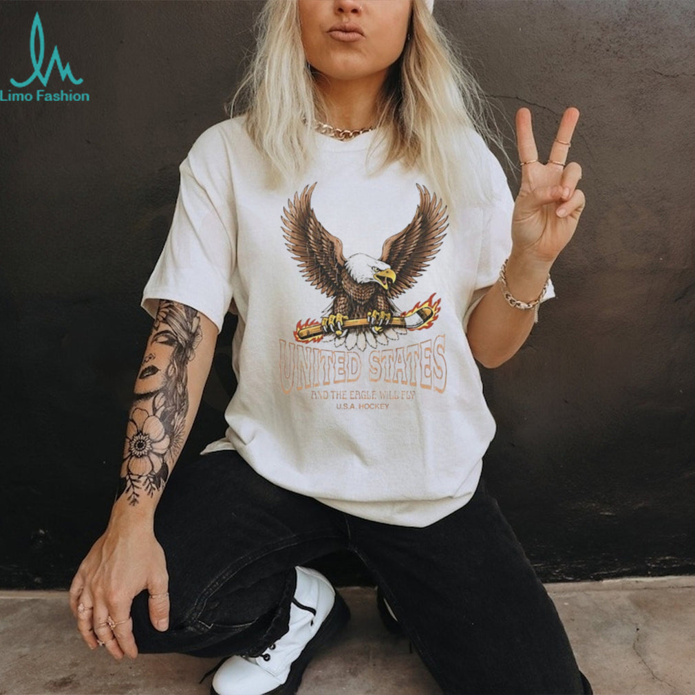 United States Hockey Eagle And The Eagle Will Fly T Shirt