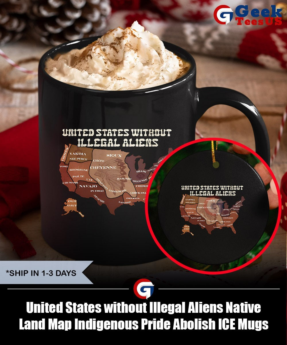 United States without Illegal Aliens Native Land Map Indigenous Pride Abolish ICE shirt Unisex , , , Long Sleeve Tee