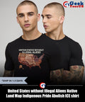 United States without Illegal Aliens Native Land Map Indigenous Pride Abolish ICE shirt Unisex , , , Long Sleeve Tee