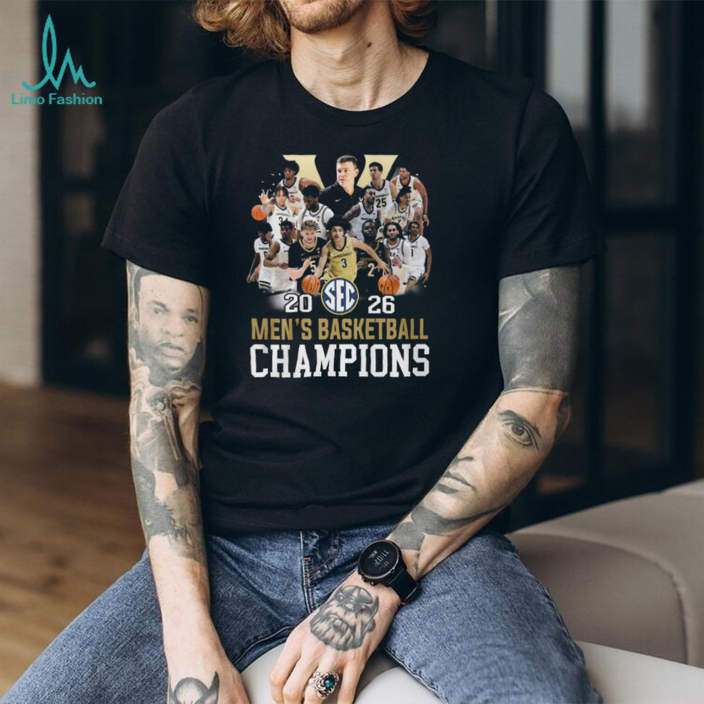 Vanderbilt Men’s Basketball SEC 2026 Champions Team Graphic T Shirt