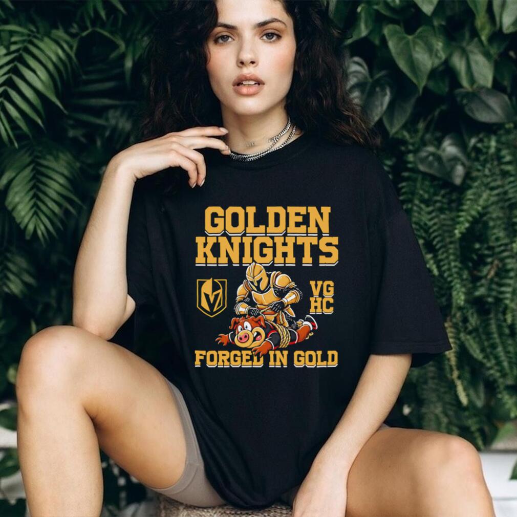 Vegas Golden Knights Forged In Gold Hockey mascot shirt