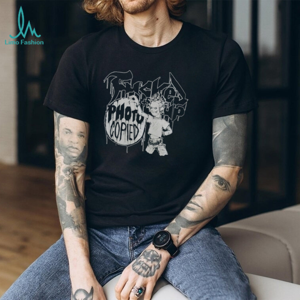 Vintage Punk Rock Photocopied Graffiti Art Graphic T Shirt