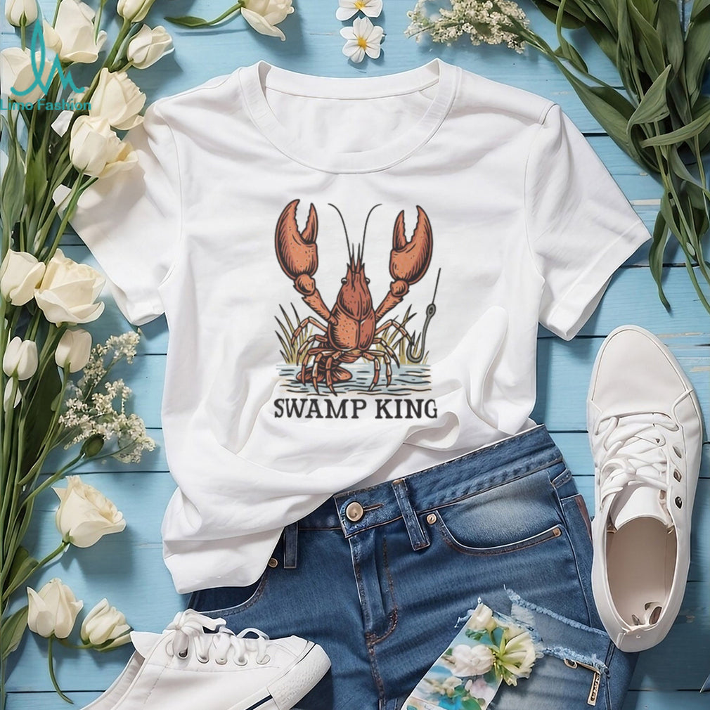 Vintage Swamp King Crawfish Fishing T Shirt