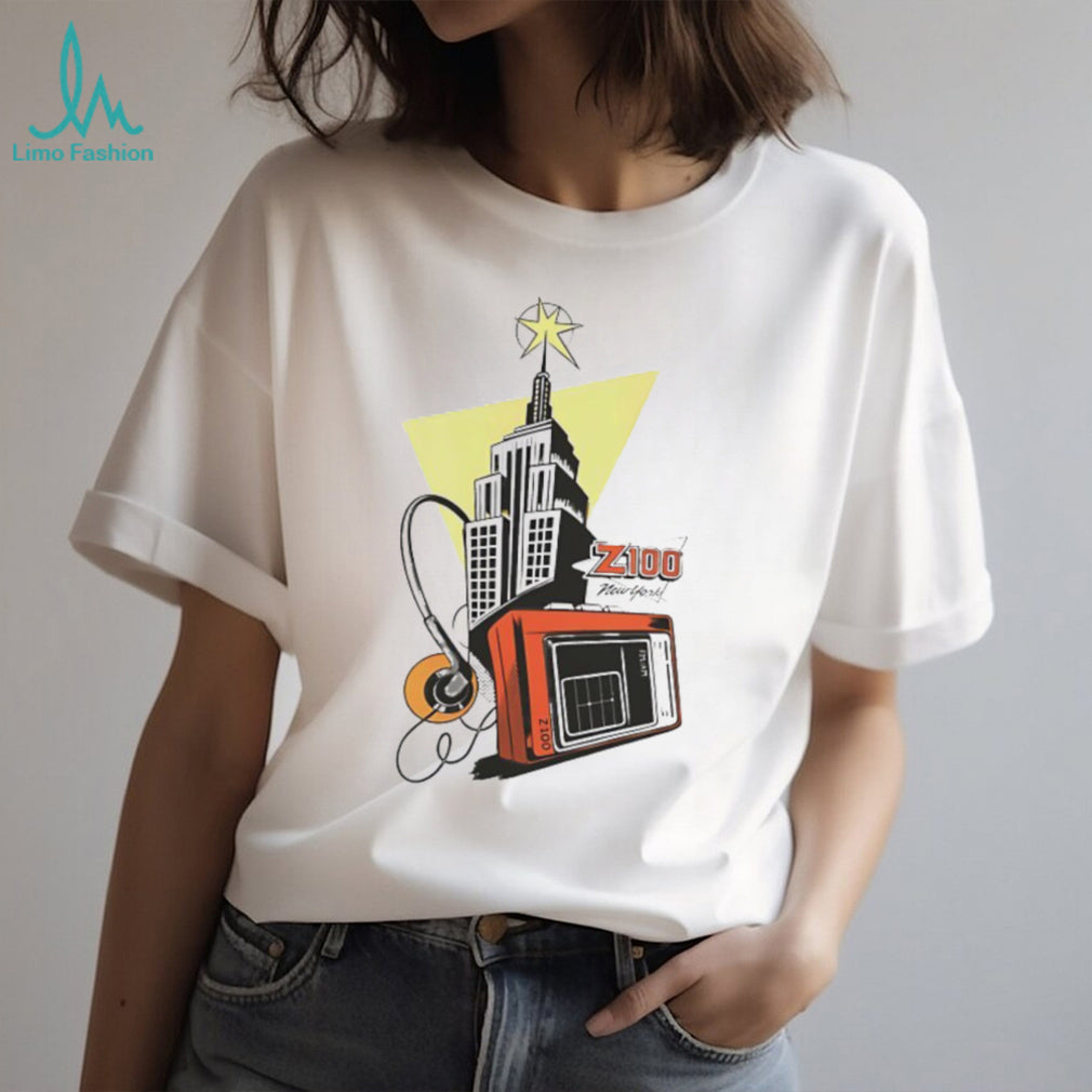 Vintage Z100 New York Radio Station Empire State Building T Shirt
