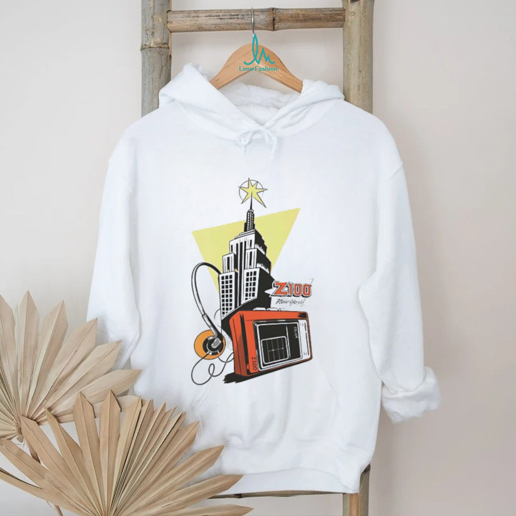 Vintage Z100 New York Radio Station Empire State Building T Shirt