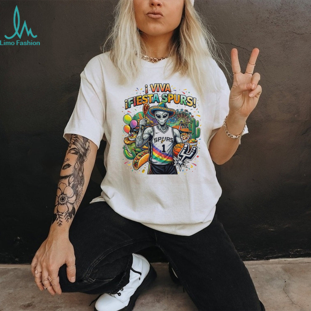 Viva Fiesta Spurs Alien Wembanyama San Antonio Culture T Shirt