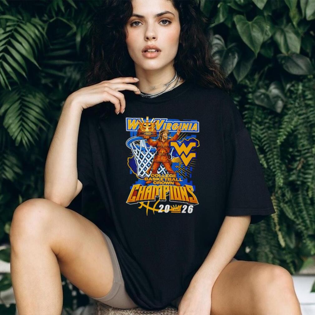 WVU Mountaineers 2026 College Basketball Crown Champions Trophy T Shirt