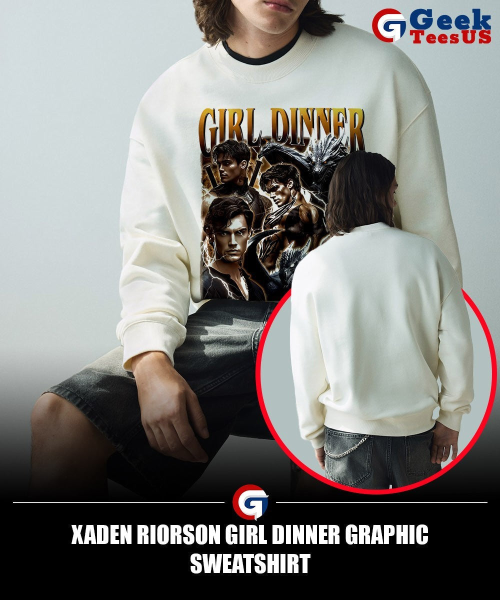 Xaden Riorson Girl Dinner graphic shirt Unisex , , , Long Sleeve Tee