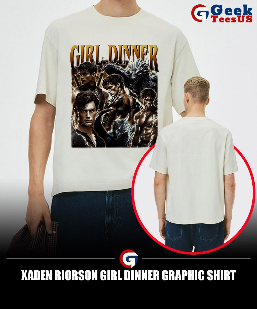 Xaden Riorson Girl Dinner graphic shirt Unisex , , , Long Sleeve Tee