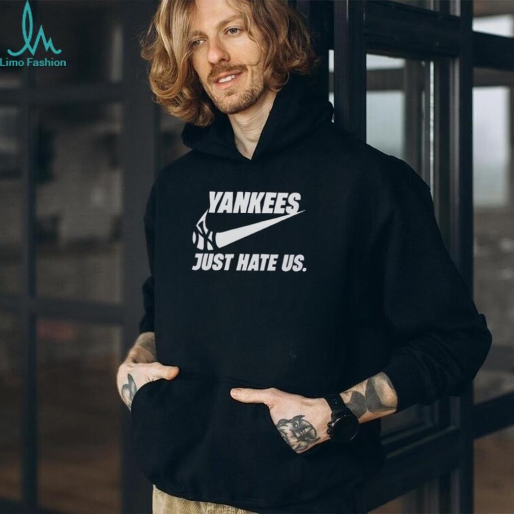 Yankees Just Hate Us Basketball Swoosh Parody T Shirt