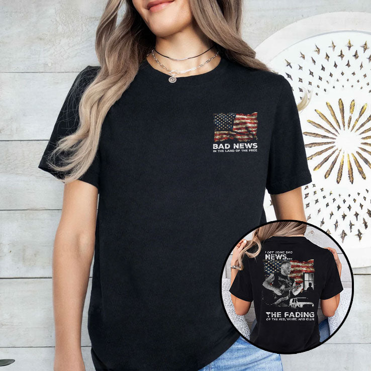 Zach Bryan I Got Some Bad News The Fading Of The Red White And Blue Bad News In The Land Of The Free T Shirt
