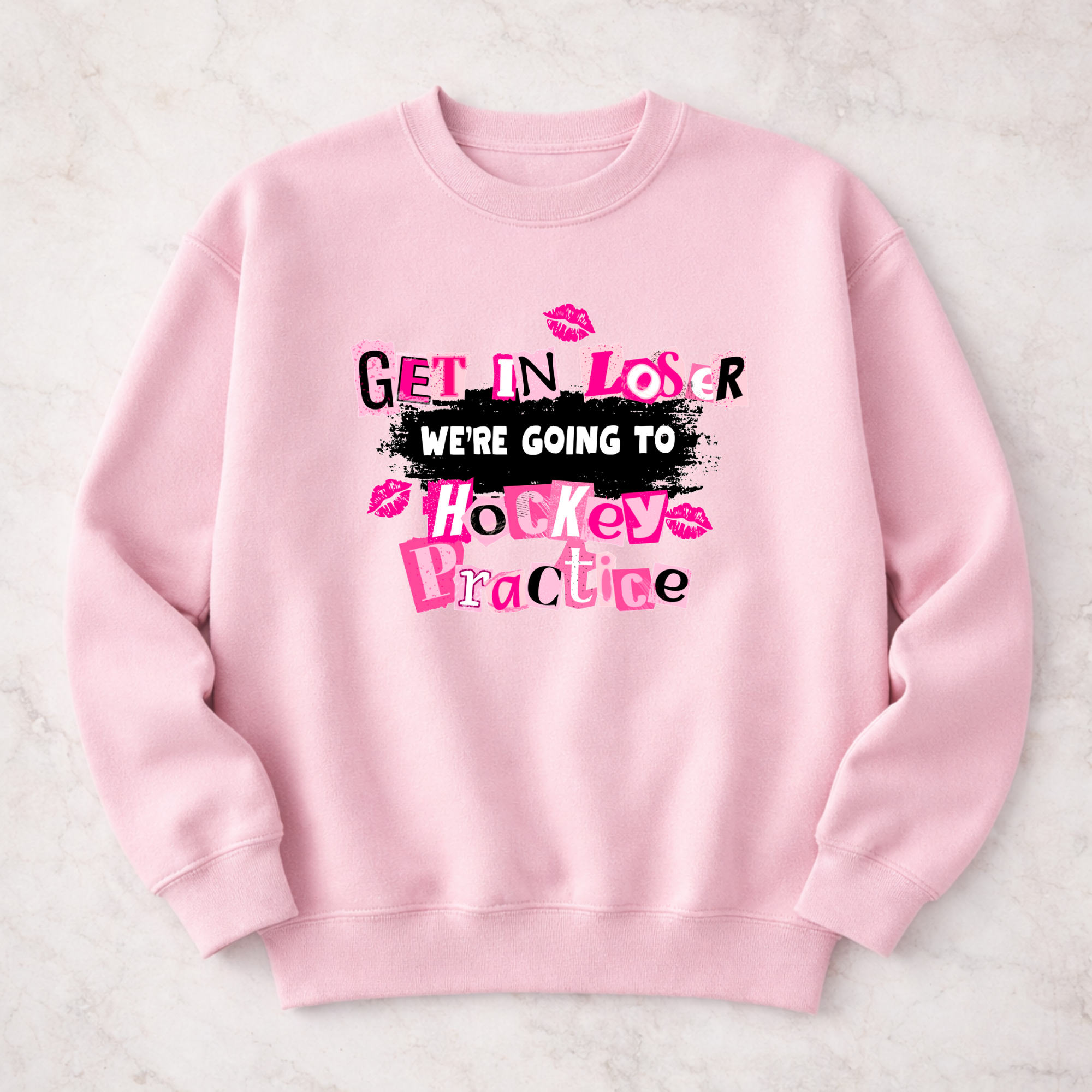 Get in Loser, We’Re Going To Hockey Practice Crew Unisex , , , Long Sleeve Tee