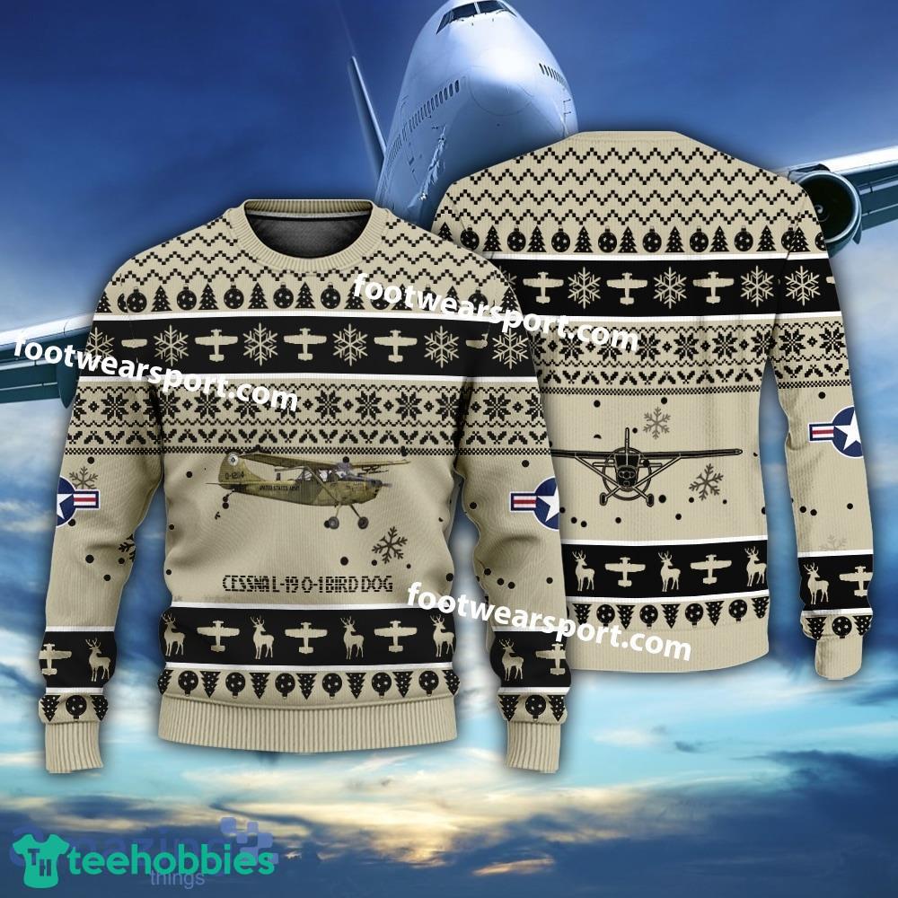 Aircraft Cessna L-19 O-1 Bird Dog L19 O1 US Army Christmas Sweater Gift Christmas