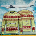 Aircraft Design Airbus A330 MRTT Ugly Christmas 3D Sweater Gift Veteran