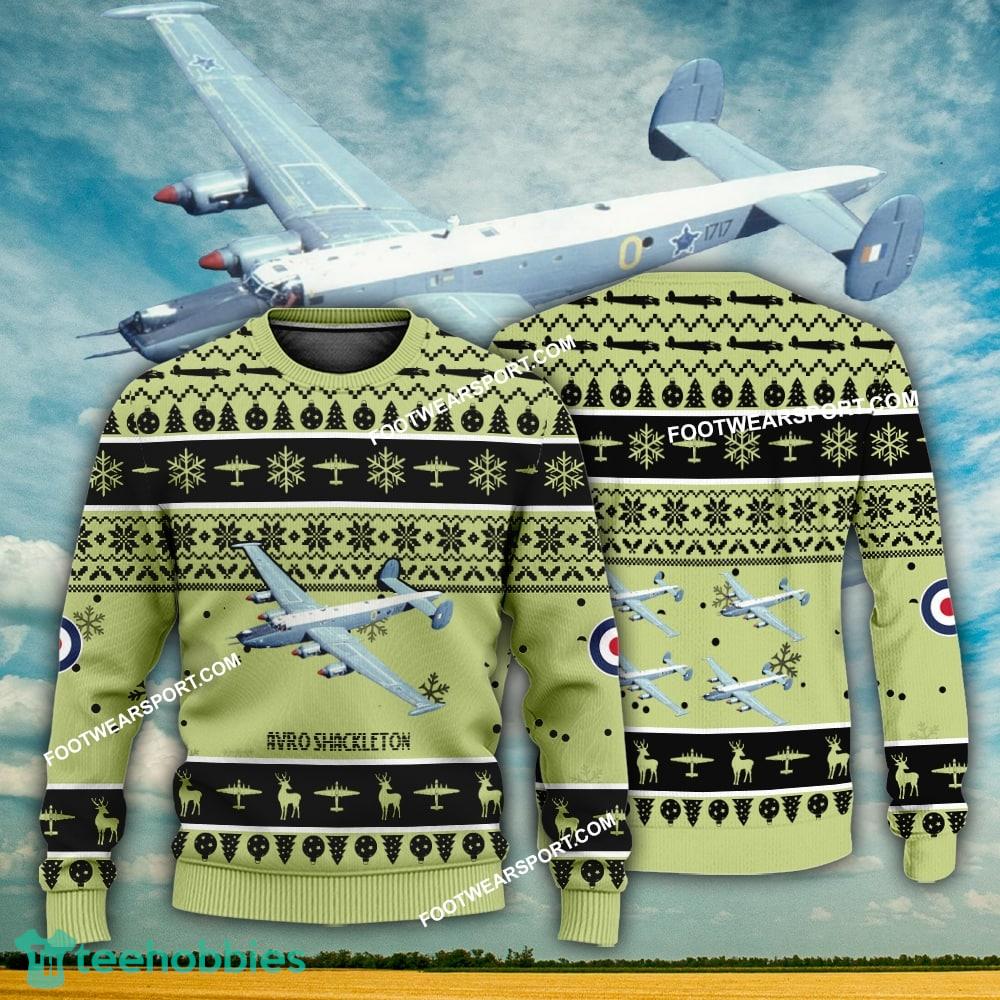 Aircraft Design Avro Shackleton Ugly Christmas 3D Sweater Gift Veteran