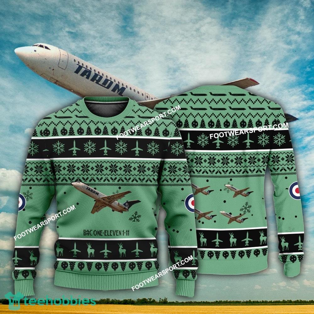 Aircraft Design BAC 1-11 Ugly Christmas 3D Sweater Gift Veteran