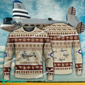 Aircraft Design Beechcraft 18 Twin Beech Ugly Christmas US Army 3D Sweater Gift Veteran
