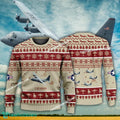 Aircraft Design C-12F Huron C12F Ugly Christmas US Air Force 3D Sweater Gift Veteran