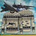Aircraft Design CC-177 Globemaster III CC177 Ugly Christmas US Air Force 3D Sweater Gift Veteran