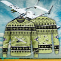 Aircraft Design Cessna O-2 Skymaster O2 Ugly Christmas 3D Sweater Gift Veteran