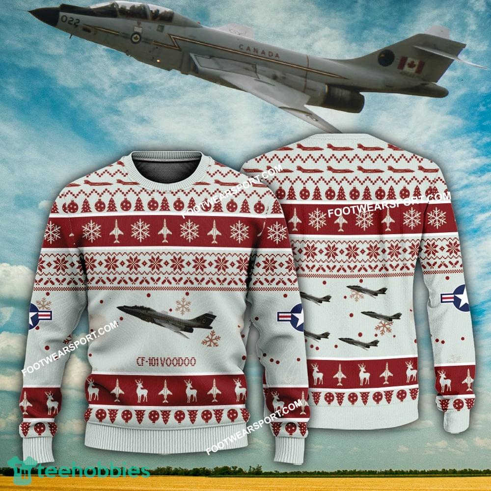 Aircraft Design CF-101 Voodoo CF101 Ugly Christmas 3D Sweater Gift Veteran