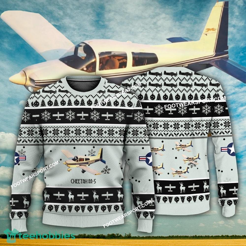 Aircraft Design Cheetah AA-5 AA5 Ugly Christmas 3D Sweater Gift Veteran