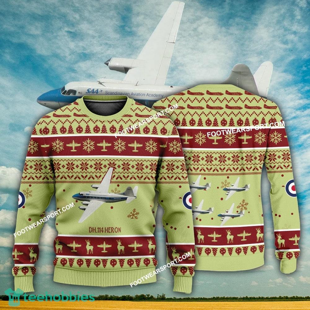 Aircraft Design DH.114 Heron Ugly Christmas 3D Sweater Gift Veteran