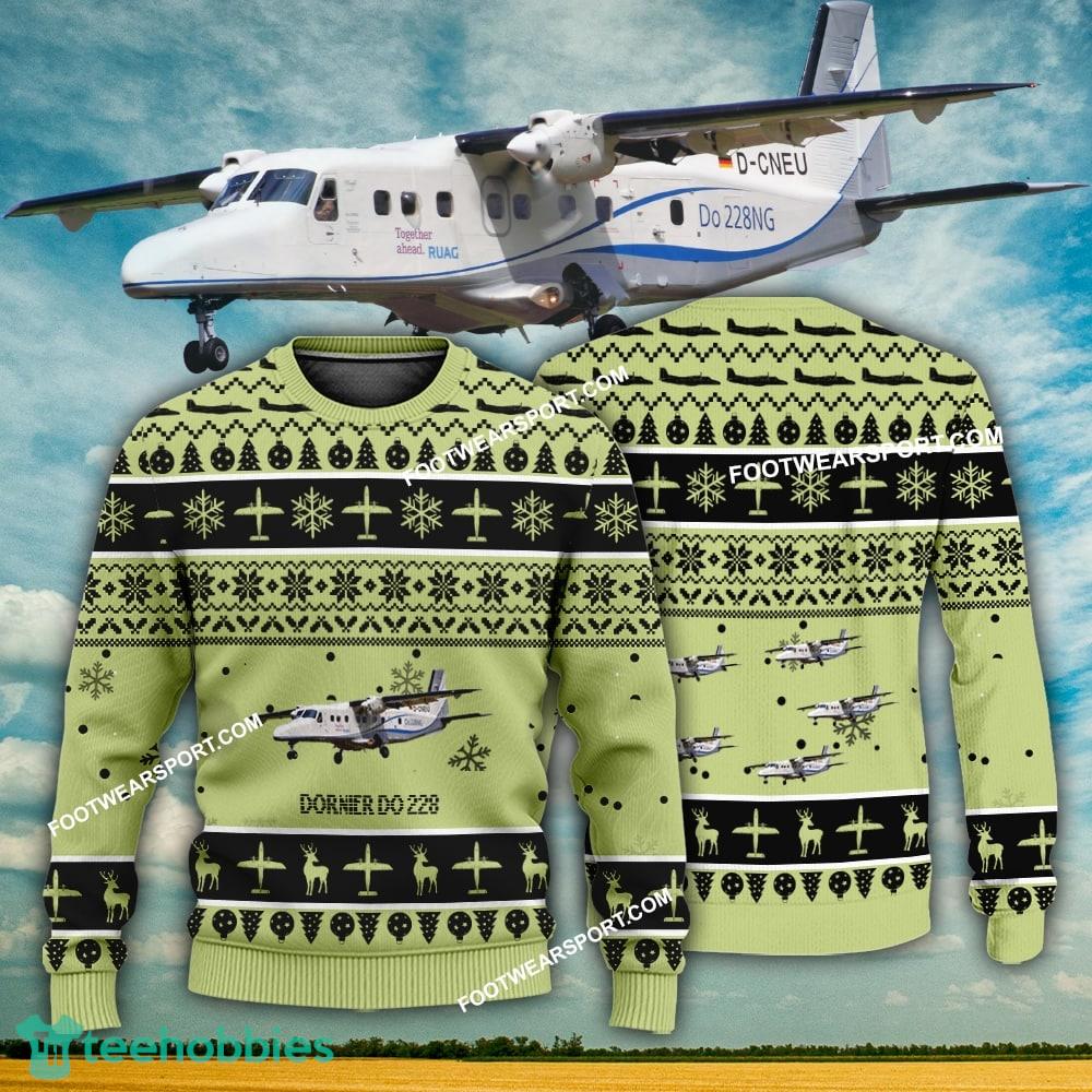 Aircraft Design Dornier Do 228 Ugly Christmas 3D Sweater Gift Veteran