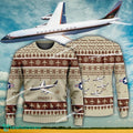 Aircraft Design Douglas DC-8 DC8 Ugly Christmas 3D Sweater Gift Veteran
