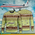 Aircraft Design Embraer ERJ family Ugly Christmas 3D Sweater Gift Veteran