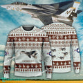 Aircraft Design F-14 Tomcat VF-2 Bounty Hunters F14 NAVAL Ugly Christmas US Navy 3D Sweater Gift Veteran