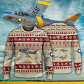Aircraft Design F-86 Sabre F86 Ugly Christmas US Air Force 3D Sweater Gift Veteran