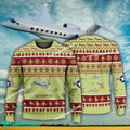 Aircraft Design Gulfstream G650 Ugly Christmas 3D Sweater Gift Veteran