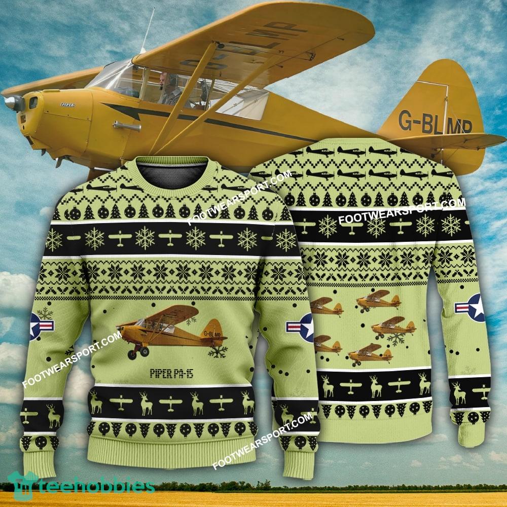 Aircraft Design Piper PA-15 PA15 Ugly Christmas 3D Sweater Gift Veteran