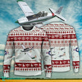 Aircraft Design Piper PA-36 Pawnee Brave PA36 Ugly Christmas 3D Sweater Gift Veteran