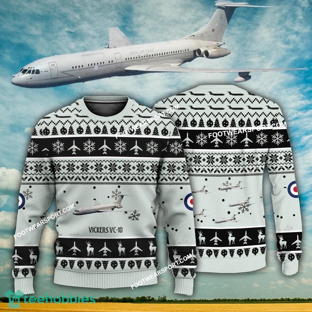 Aircraft Design Vickers VC-10 VC10 Ugly Christmas 3D Sweater Gift Veteran