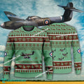 Aircraft Design Westland Whirlwind Fighter Ugly Christmas 3D Sweater Gift Veteran