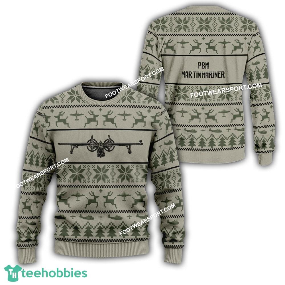 Aircraft Veteran Martin PBM Mariner Ugly Christmas Sweater Gift For Adult