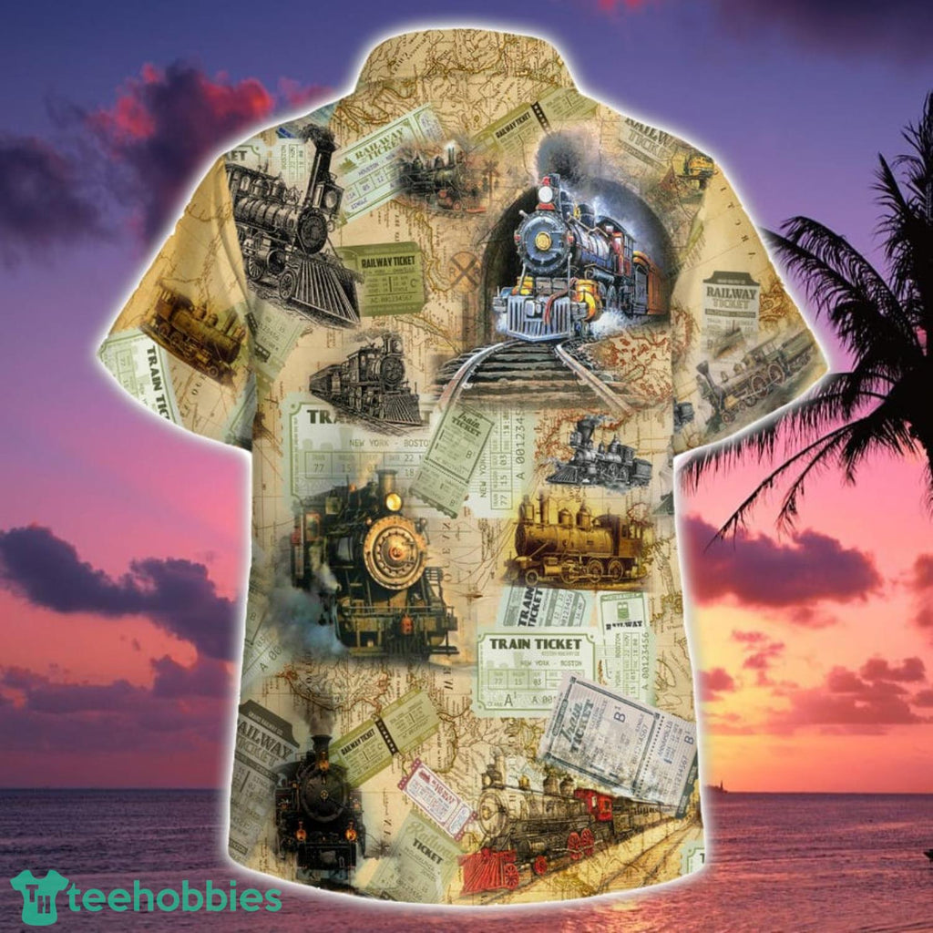 Amazing Train Locomotive Hawaiian Shirt Botton Beach Shirt