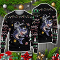 Astronauts Ride A Shark Ugly Christmas Sweater Christmas Holiday Gift
