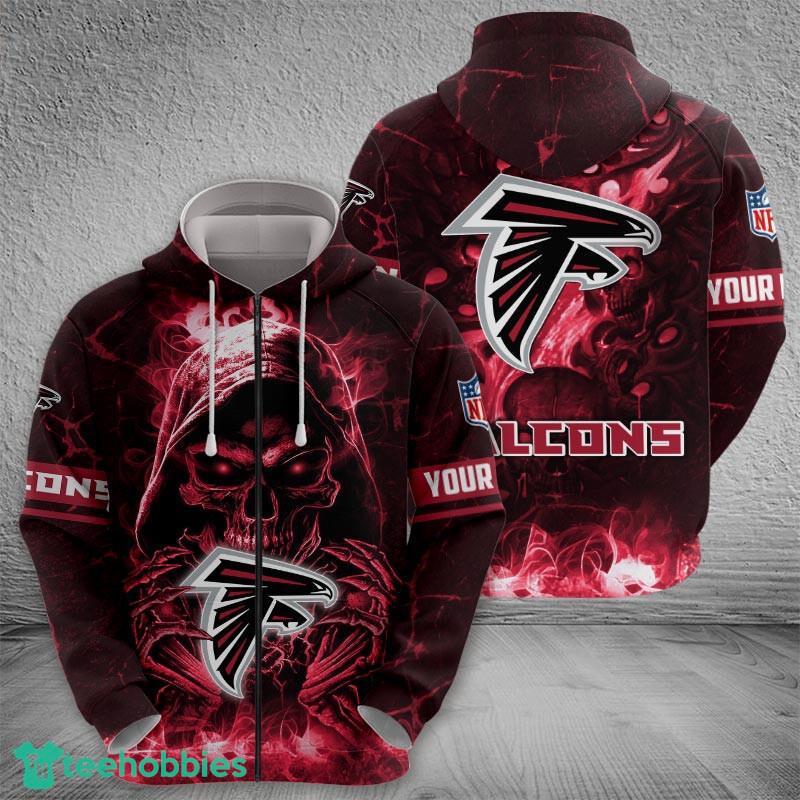 Atlanta Falcons Fire Skull Festive Halloween 3D Hoodie Gift Fans
