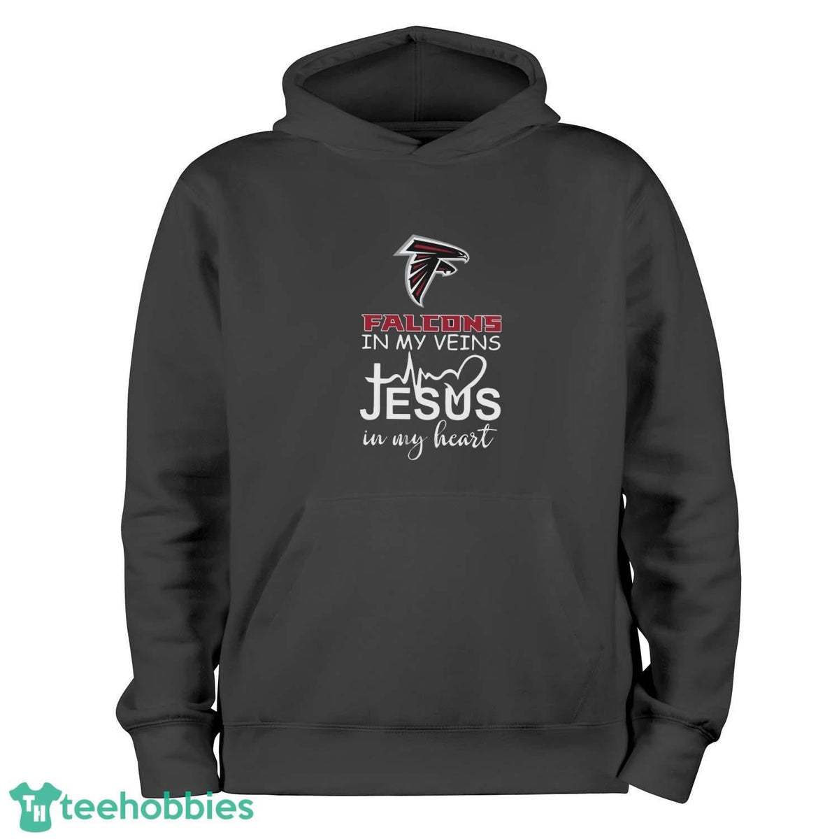 Atlanta Falcons In My Veins Jesus In My Heart Unisex , , , Long Sleeve Tee