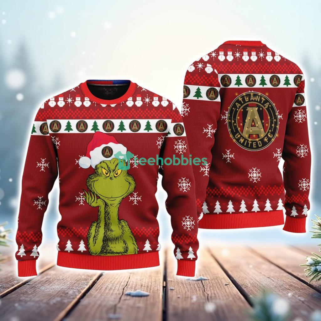 Atlanta United The Grinch Funny Merry Christmas Uglly Sweater 3D New Trend