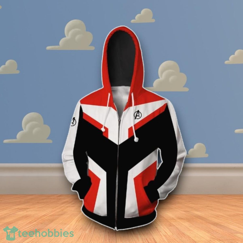 Avengers Endgame Quantum Battle Suit Red Red 3D Hoodie Impressive Gift