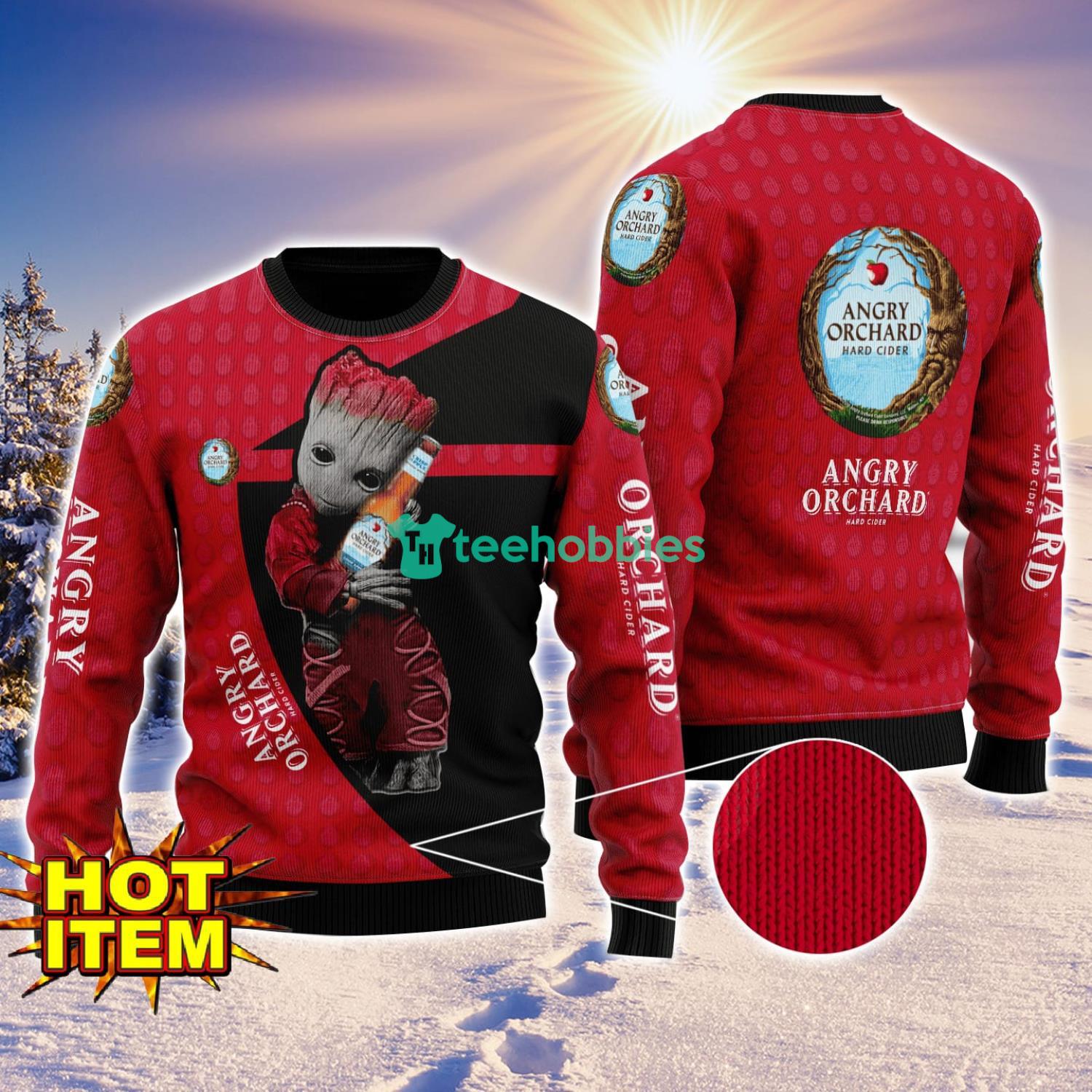 Baby Groot Hug Angry Orchard Ugly Christmas 3D Sweater All Over Print